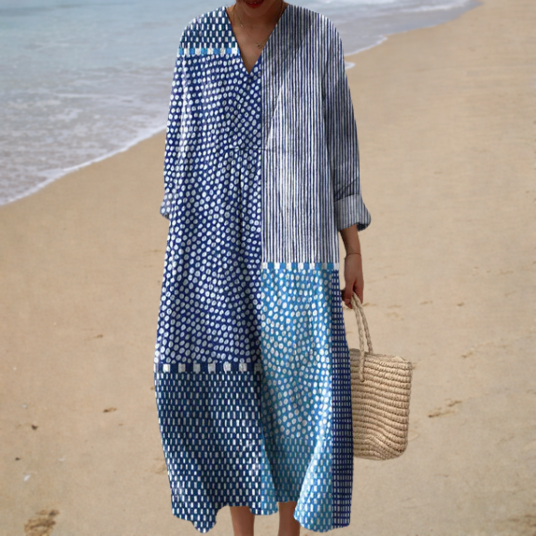 Hélène | Robe d'Été Imprimée Flatteuse