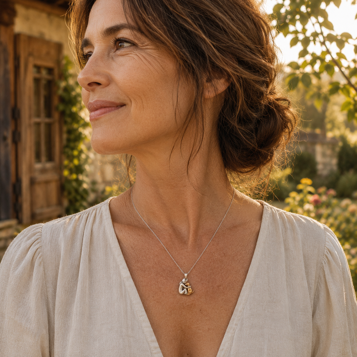 Collier Étreinte Éternelle Femme & Chien