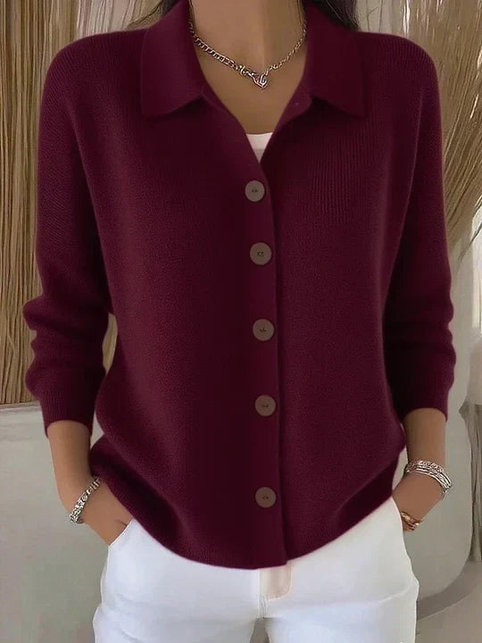 Marcelle | Gilet en Maille à Col Montant