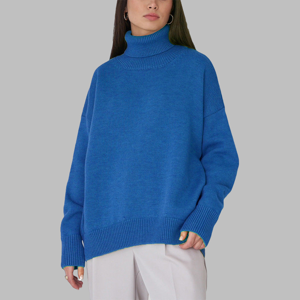 Blanche | Pull Col Roulé Oversize