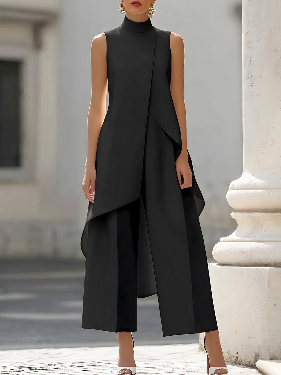 Capucine | Ensemble Élégant Top et Pantalon Large Riviera