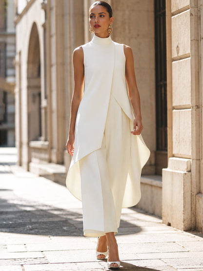 Capucine | Ensemble Élégant Top et Pantalon Large Riviera