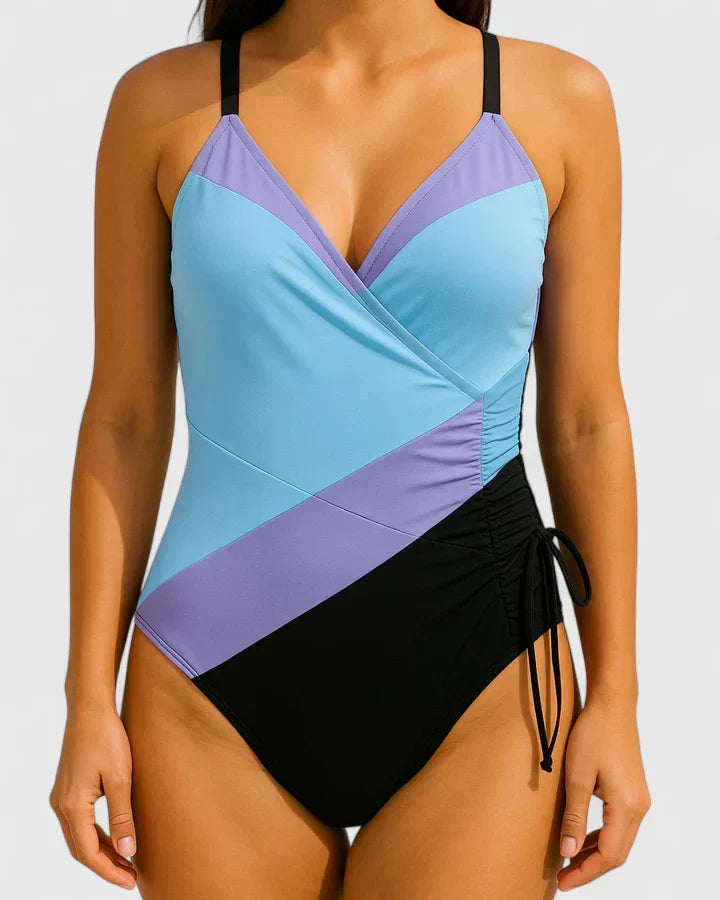 Ophélie | Maillot de Bain Élégant Rayé