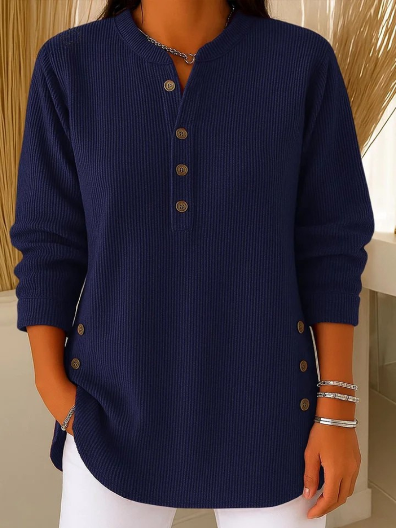 Delphine | Tunique Henley à Boutons