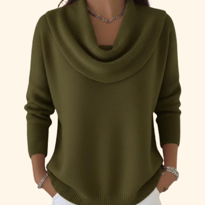 Léontine | Pull à Col Drapé