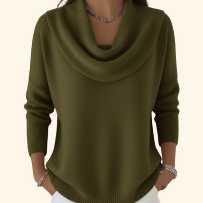 Léontine | Pull à Col Drapé