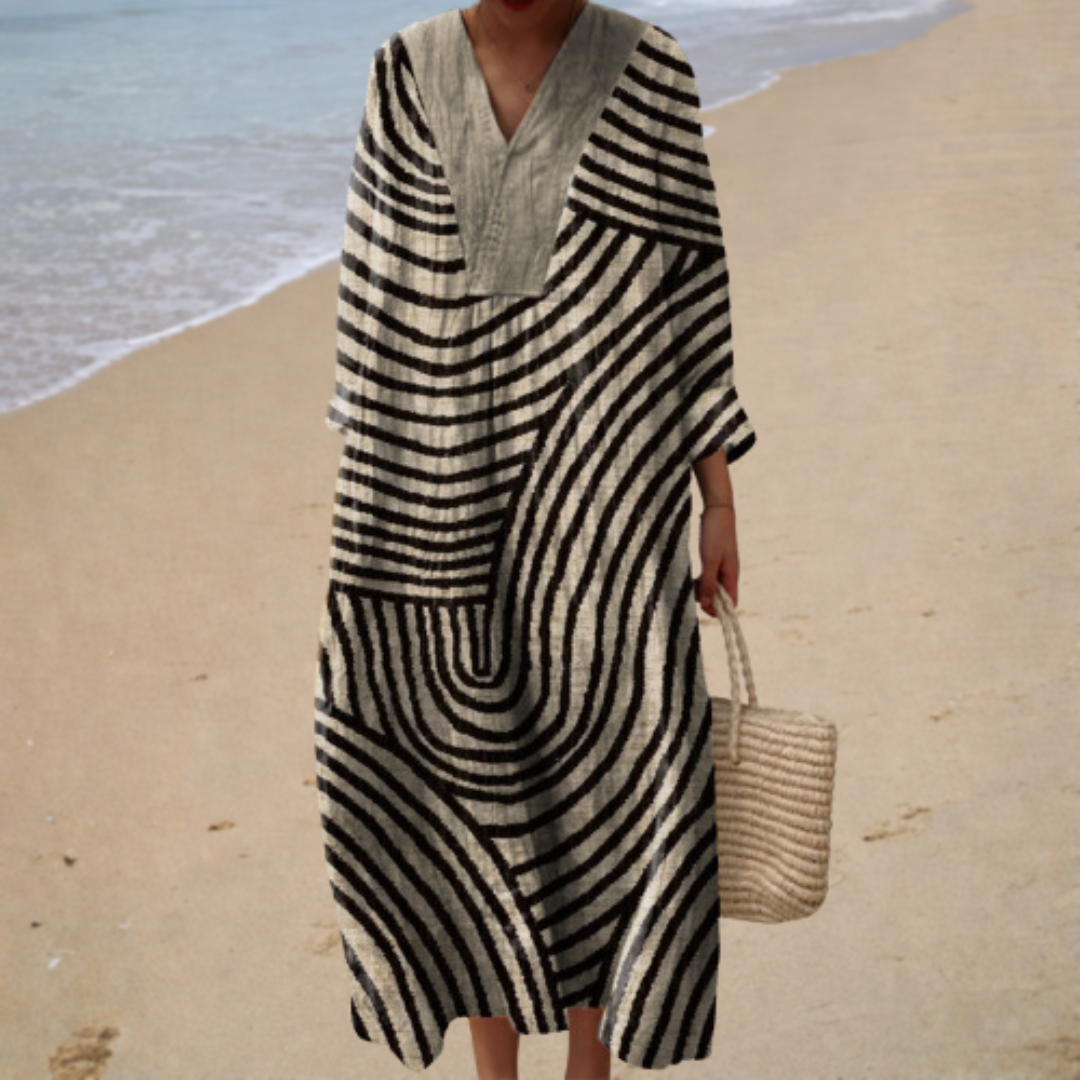 Angélique | Robe d'Été Imprimée Flatteuse