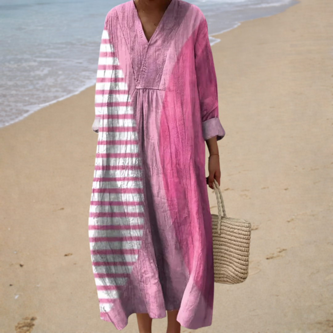 Françoise | Robe d'Été Imprimée Éclatante
