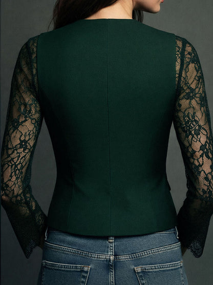 Noémie | Blazer Cintré à Dentelle