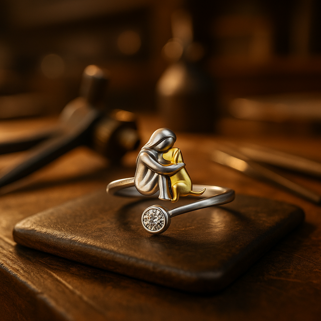 Aurore | Bague Étreinte Éternelle en Argent