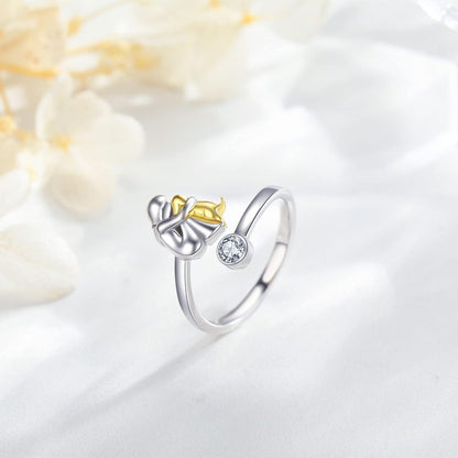 Aurore | Bague Étreinte Éternelle en Argent
