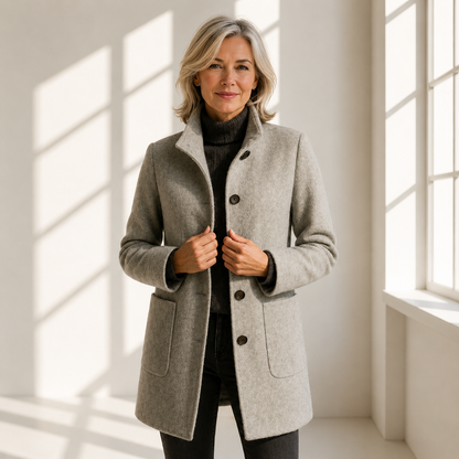 Philippine | Manteau Mi-Long Élégant