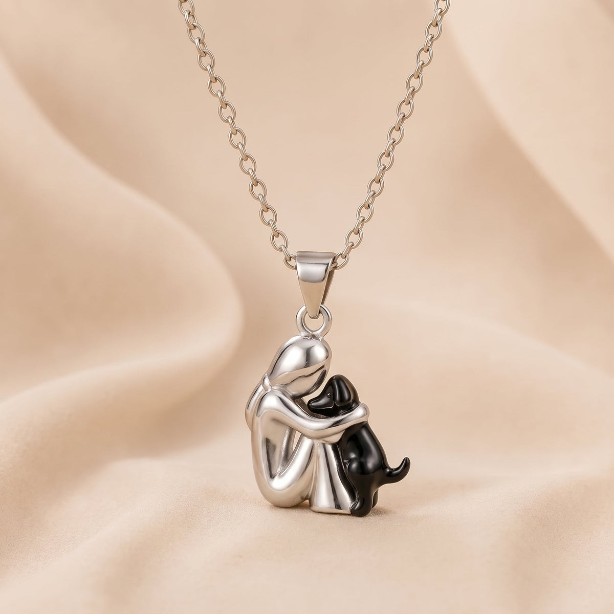 Collier Étreinte Éternelle Femme & Chien