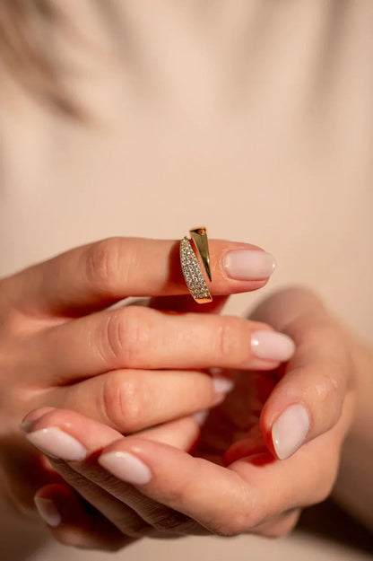 Léna | Bague Ajustable Aile d'Ange