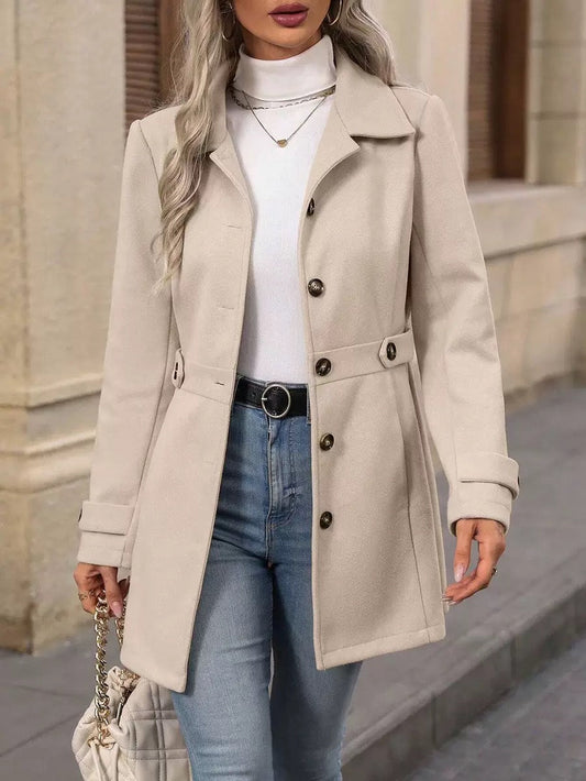 Clotilde | Manteau Ceinturé Élégant