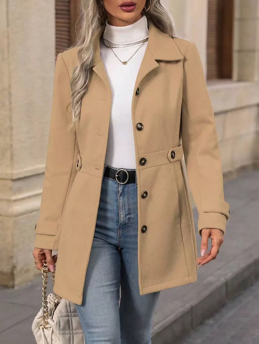 Clotilde | Manteau Ceinturé Élégant