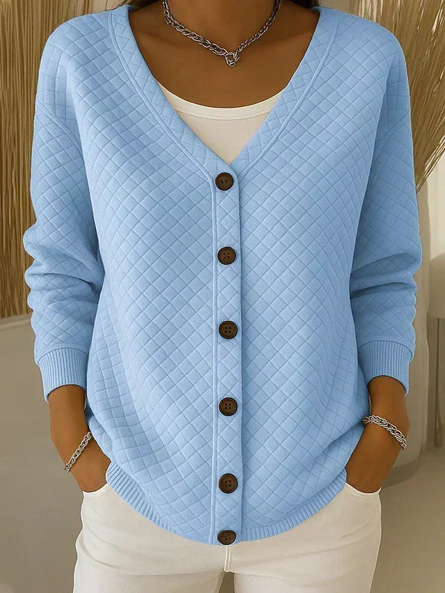 Gabrielle | Veste en Maille Matelassée à Boutons