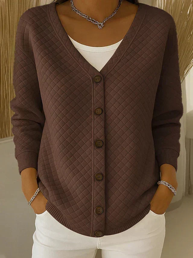 Gabrielle | Veste en Maille Matelassée à Boutons