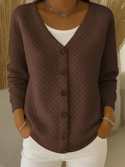 Gabrielle | Veste en Maille Matelassée à Boutons