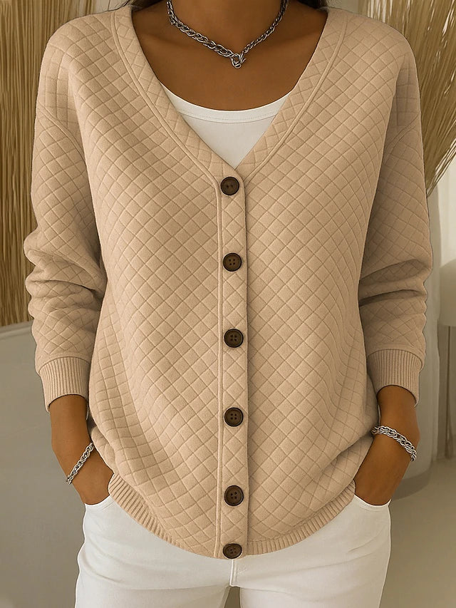Gabrielle | Veste en Maille Matelassée à Boutons