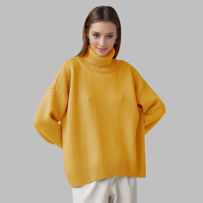 Blanche | Pull Col Roulé Oversize