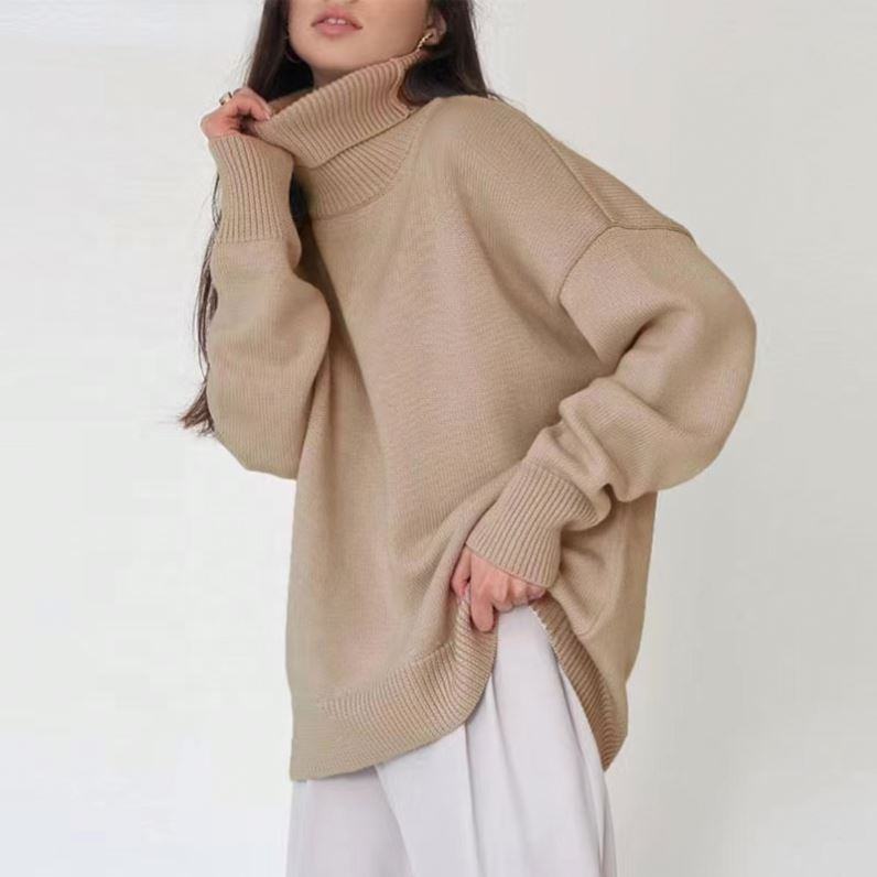 Blanche | Pull Col Roulé Oversize