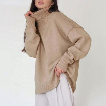 Blanche | Pull Col Roulé Oversize