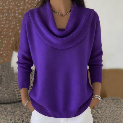 Léontine | Pull à Col Drapé