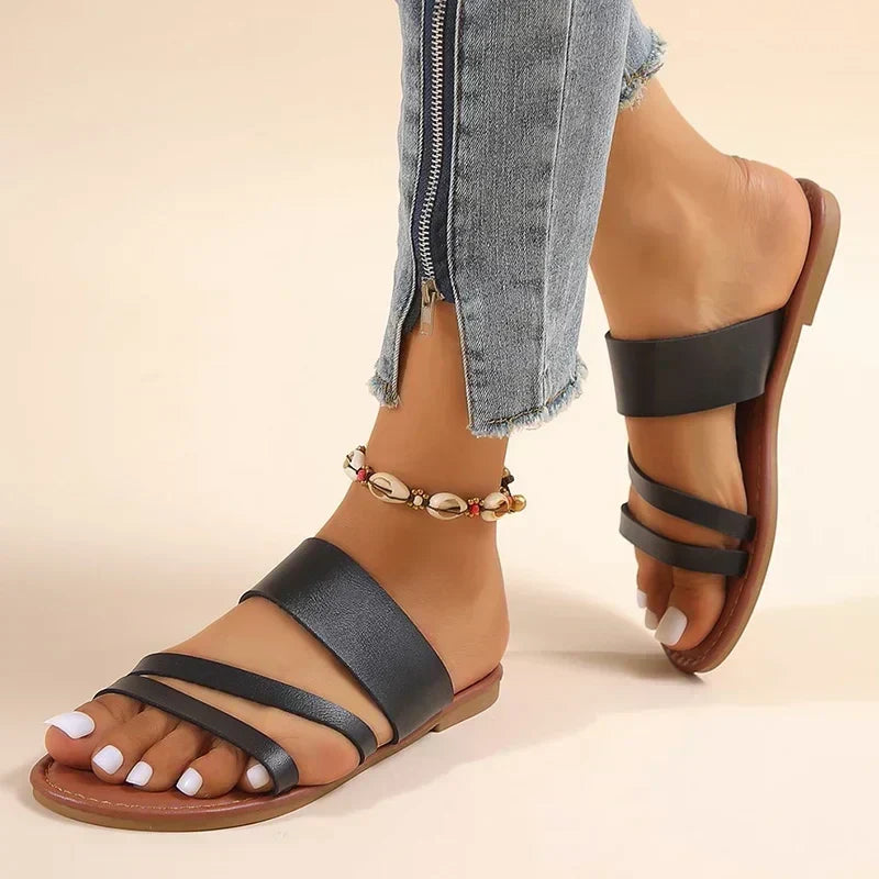 Hannah | Sandales Plates Confort