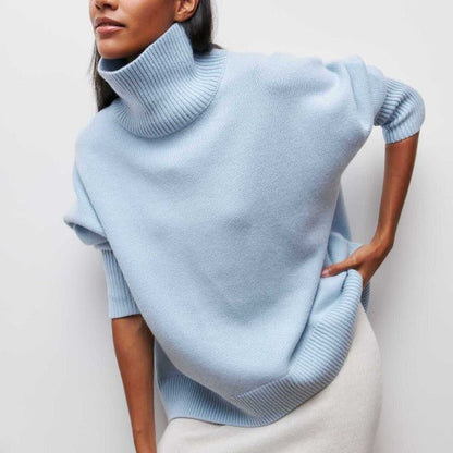 Blanche | Pull Col Roulé Oversize
