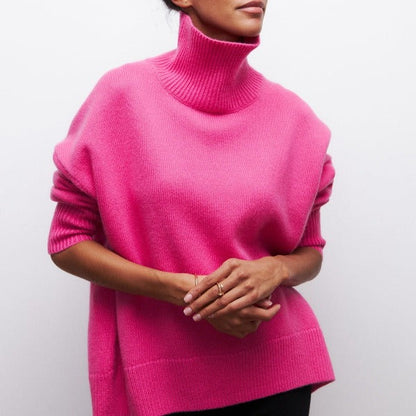 Blanche | Pull Col Roulé Oversize