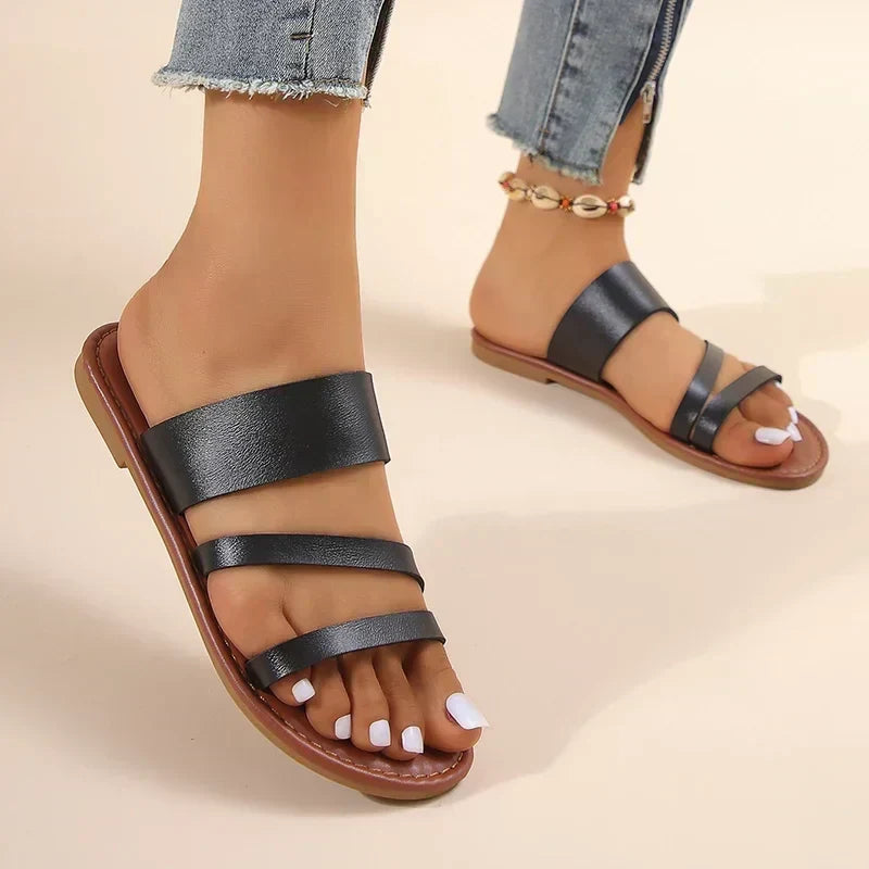 Hannah | Sandales Plates Confort