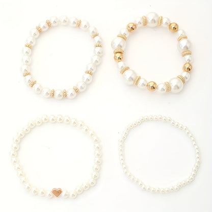Louise | Ensemble de Bracelets Cœur et Perles