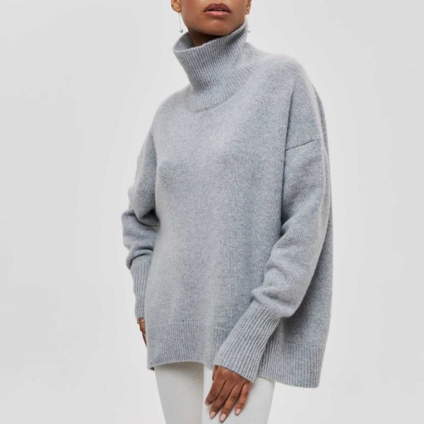 Blanche | Pull Col Roulé Oversize