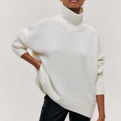 Blanche | Pull Col Roulé Oversize