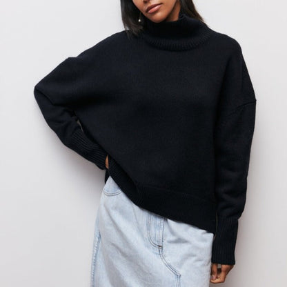 Blanche | Pull Col Roulé Oversize