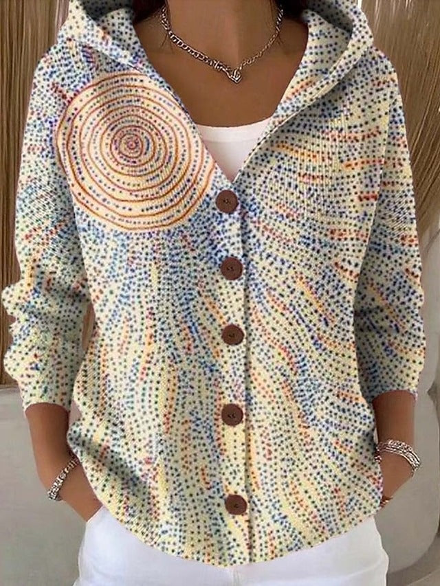 Faustine | Gilet Imprimé à Capuche