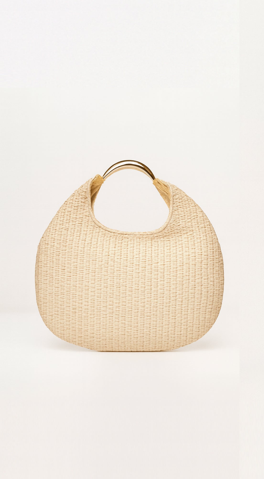 Manon | Sac Hobo Effet Paille à Anse Métallique