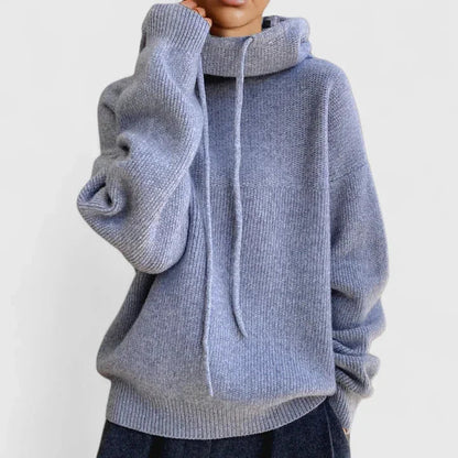 Geneviève | Pull Douillet Col Haut à Capuche