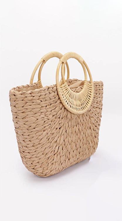 Bérénice | Sac Cabas Raphia Anse Bambou