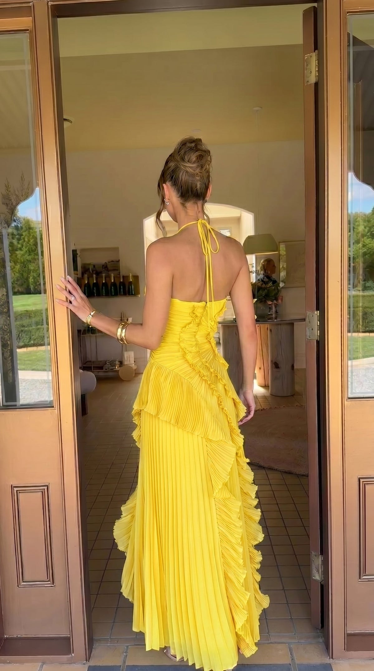 Isabelle | Robe Plissée Asymétrique Côte d'Azur