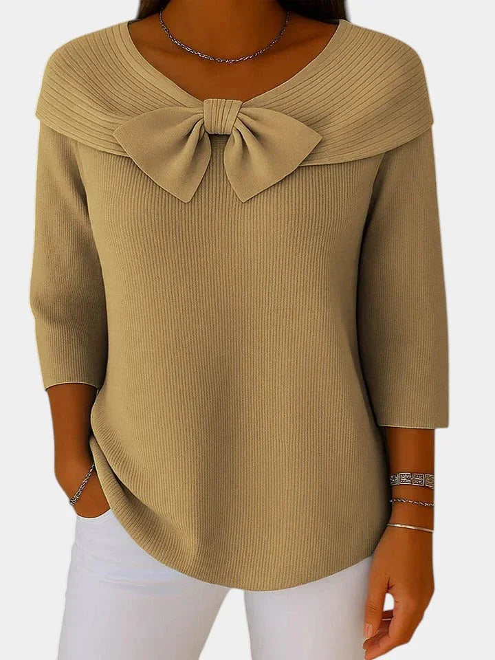 Perrine | Pull Chaud à Nœud Romantique