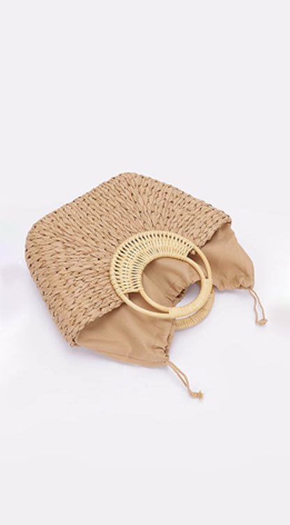 Bérénice | Sac Cabas Raphia Anse Bambou
