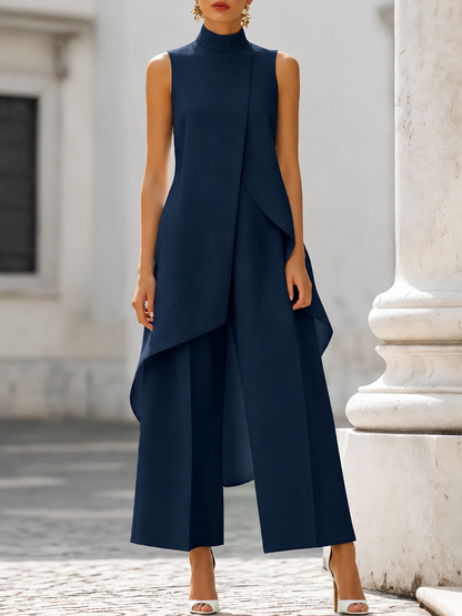 Capucine | Ensemble Élégant Top et Pantalon Large Riviera