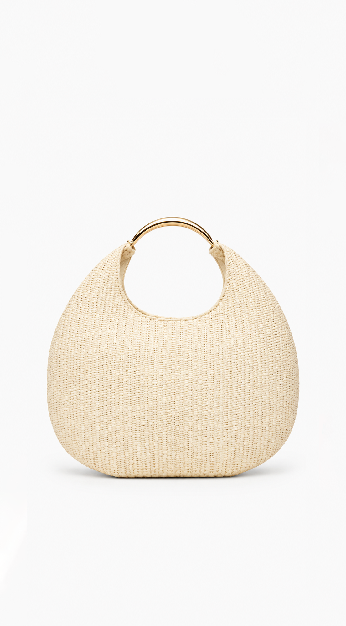 Manon | Sac Hobo Effet Paille à Anse Métallique