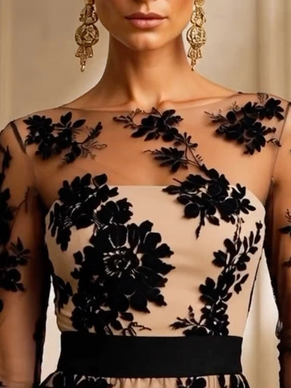 Catherine | Robe de Soirée en Dentelle Florale
