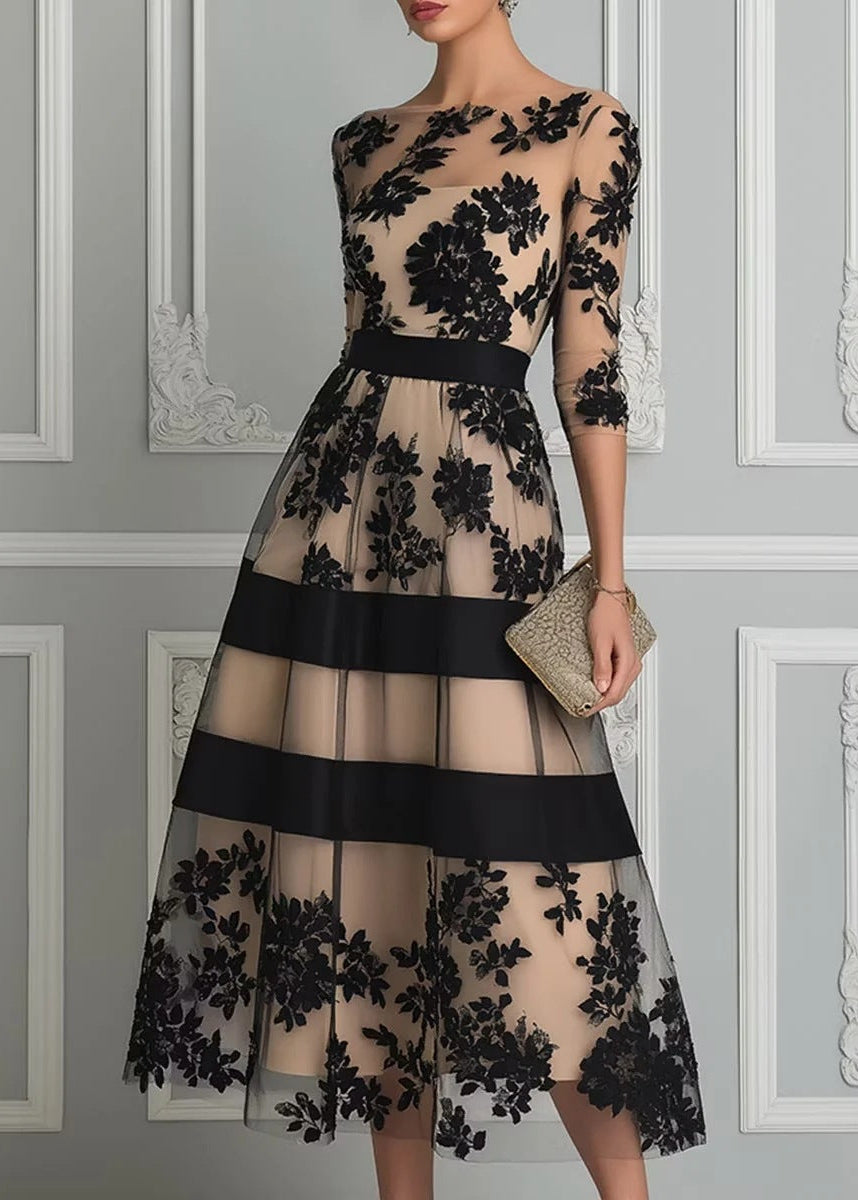 Catherine | Robe de Soirée en Dentelle Florale