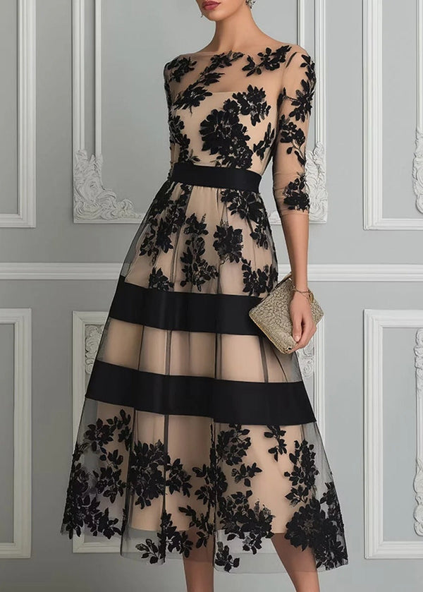 Catherine | Robe de Soirée en Dentelle Florale