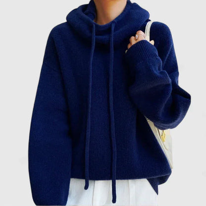 Geneviève | Pull Douillet Col Haut à Capuche